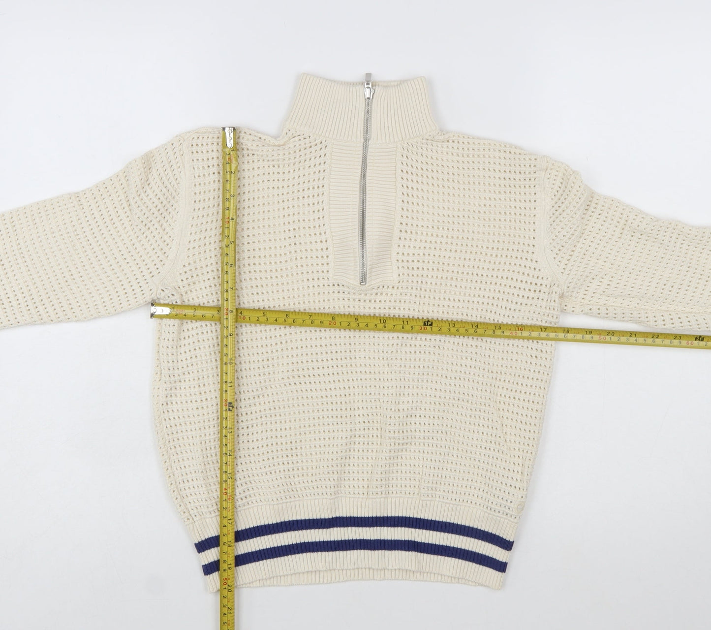 Marks and Spencer Women’s Ivory Small 1/2 Zip Knit Jumper