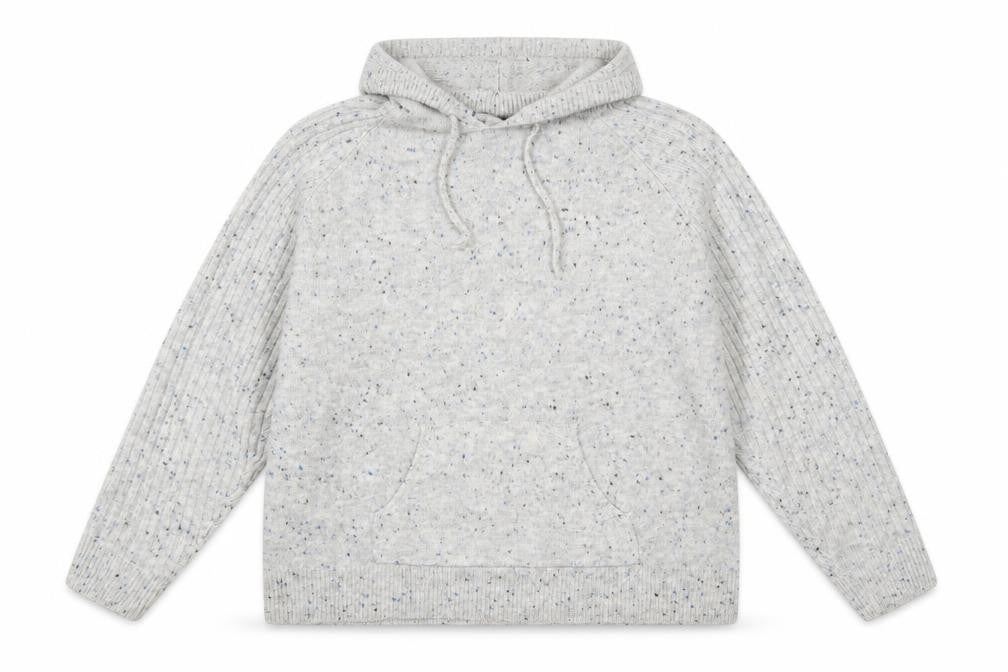 Marks & Spencer Women’s Grey Hooded Chunky Knit Pullover Jumper Size L