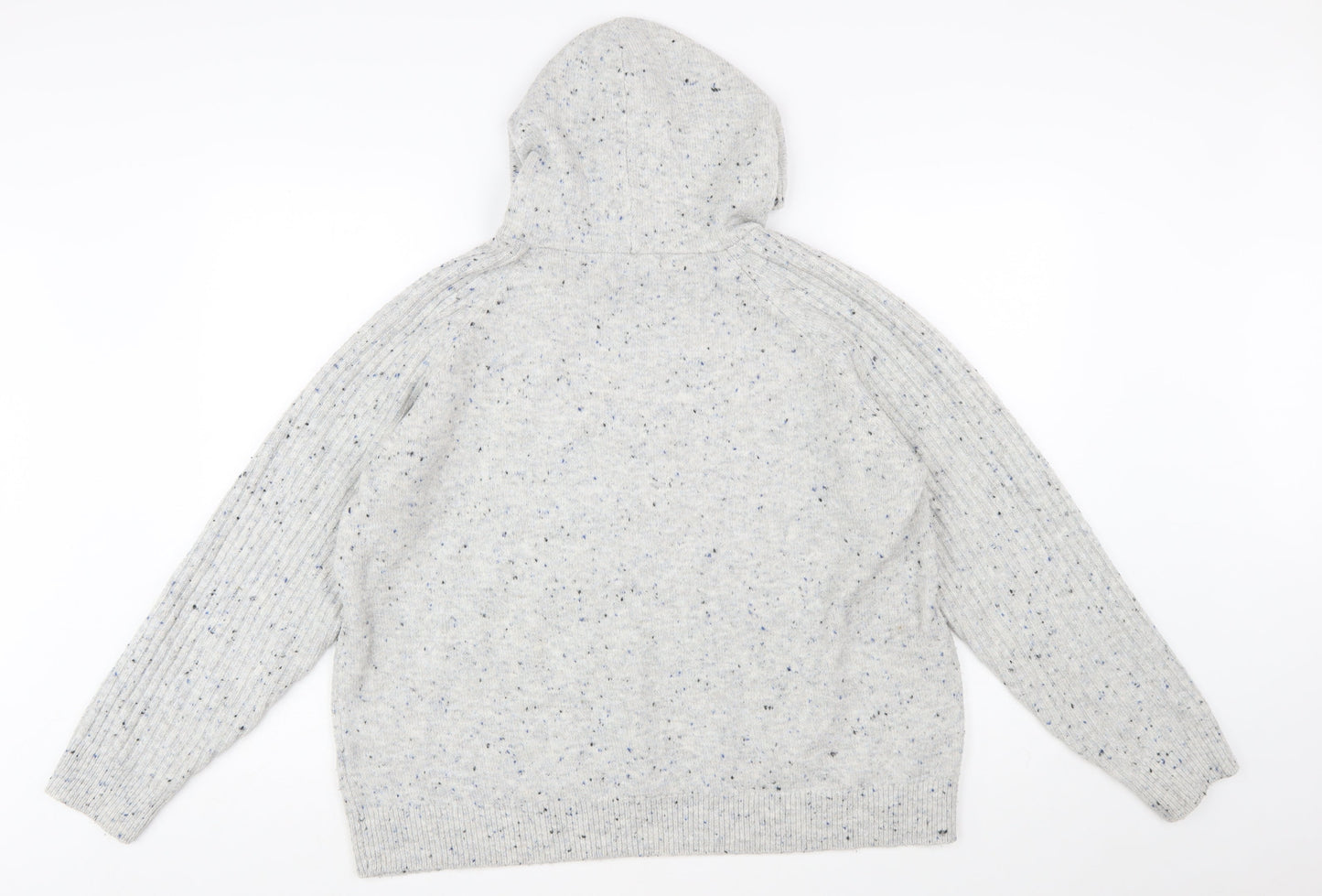 Marks and Spencer Women’s Grey Hooded Chunky Knit Pullover Jumper Size L
