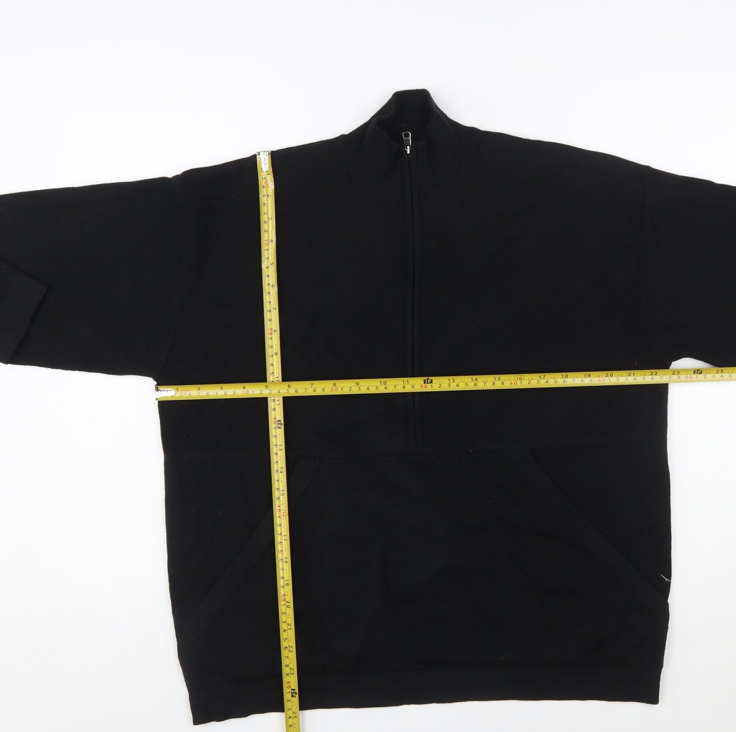 Marks and Spencer Men’s Black Half Zip Knit Jumper Size M Regular