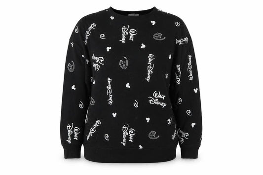 Disney Women’s Black Walt Disney Logo Sweatshirt XL Casual Pullover