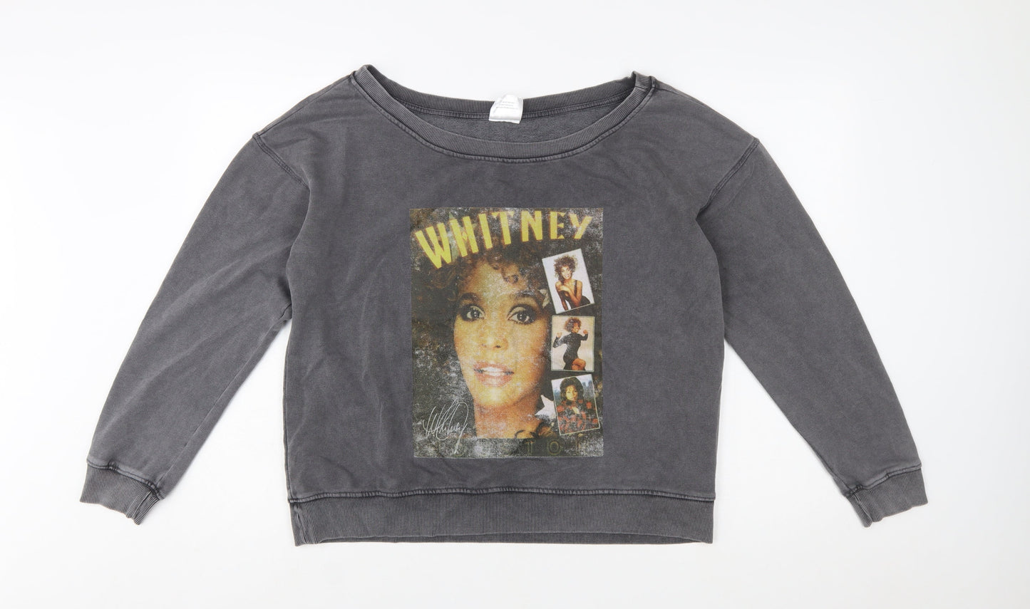 Next Women’s Grey Whitney Houston Graphic Pullover Sweatshirt L