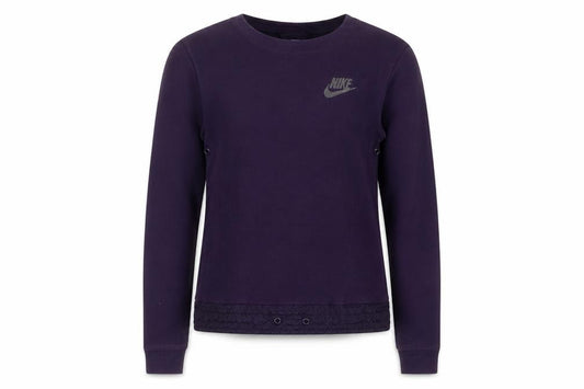 Nike Womens Purple Crew Neck Long Sleeve Pullover Sweatshirt Size S