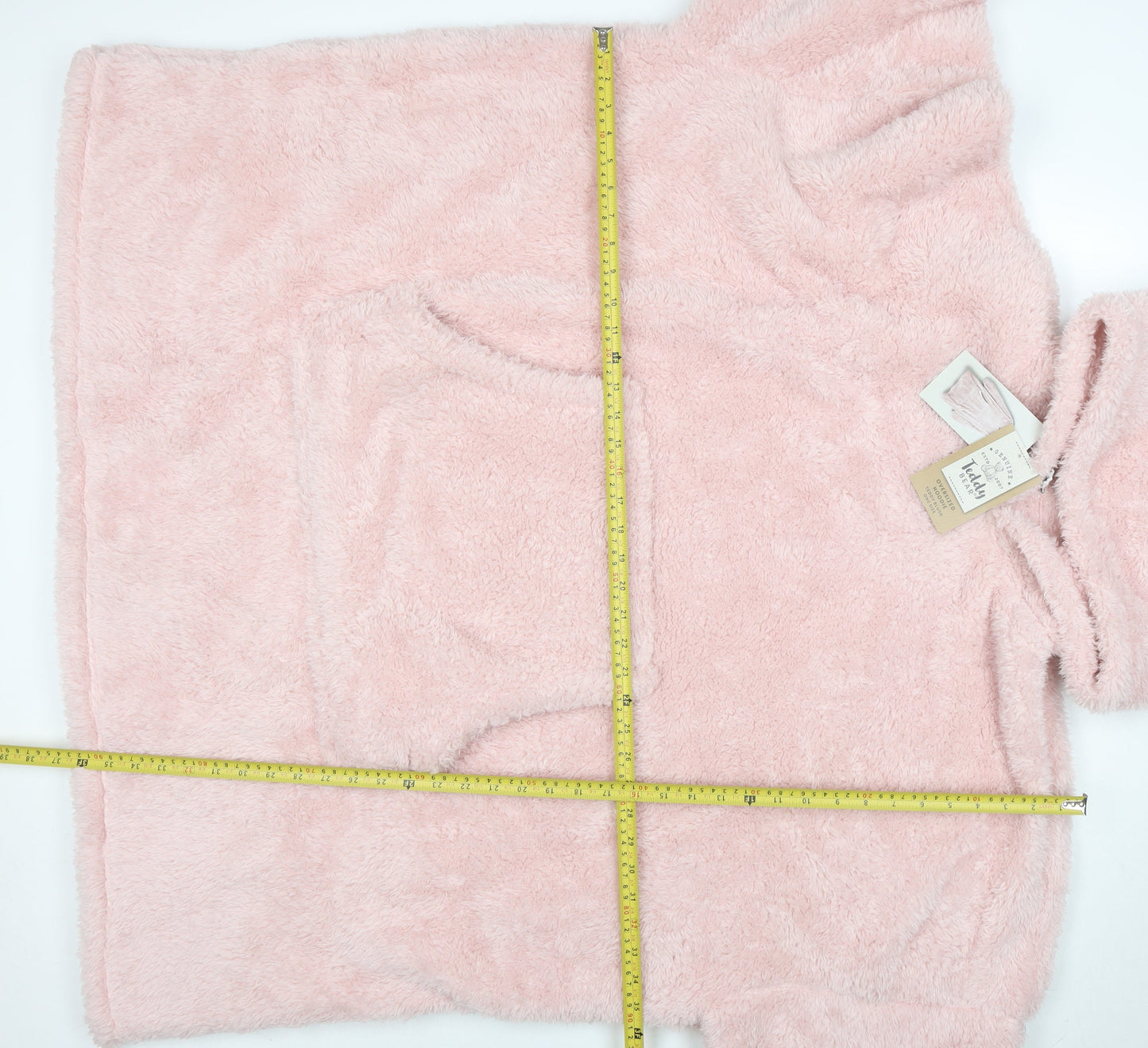 Dunelm Women Pink Fleece Hooded Robe One Size Winter Loungewear