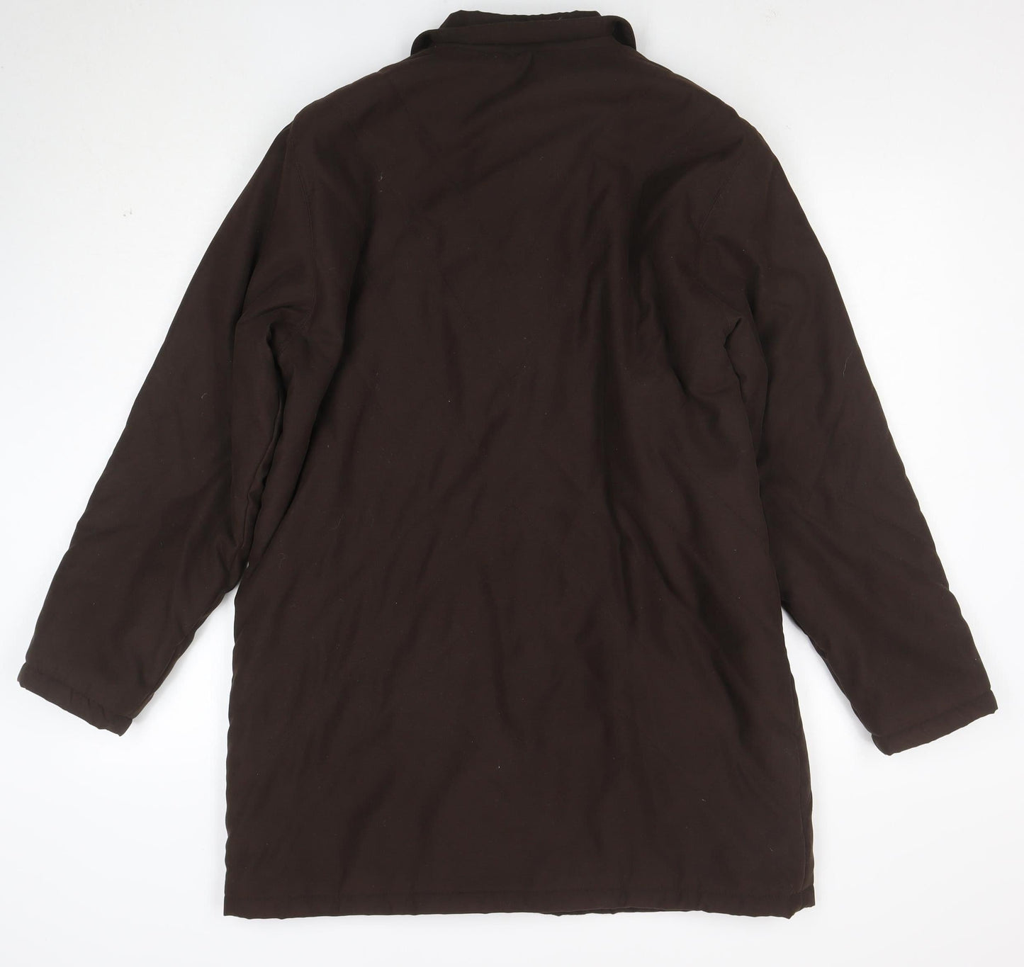 Viyella Women's Brown Quilted Mid-Length Coat Size M Polyester