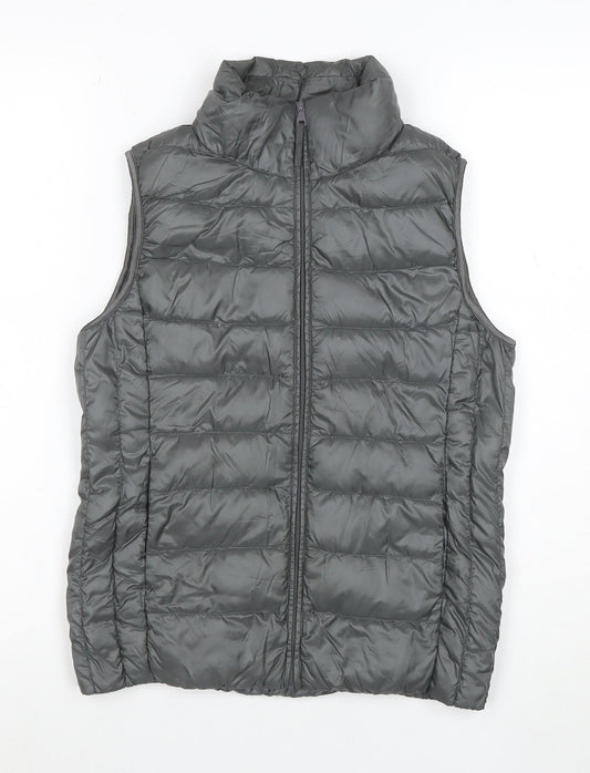 Uniqlo Women’s Grey XS Puffer Down Waistcoat Quilted Gilet