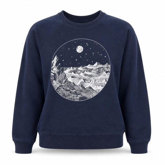 Joanie Women's Navy Blue Graphic Pullover Sweatshirt Size S