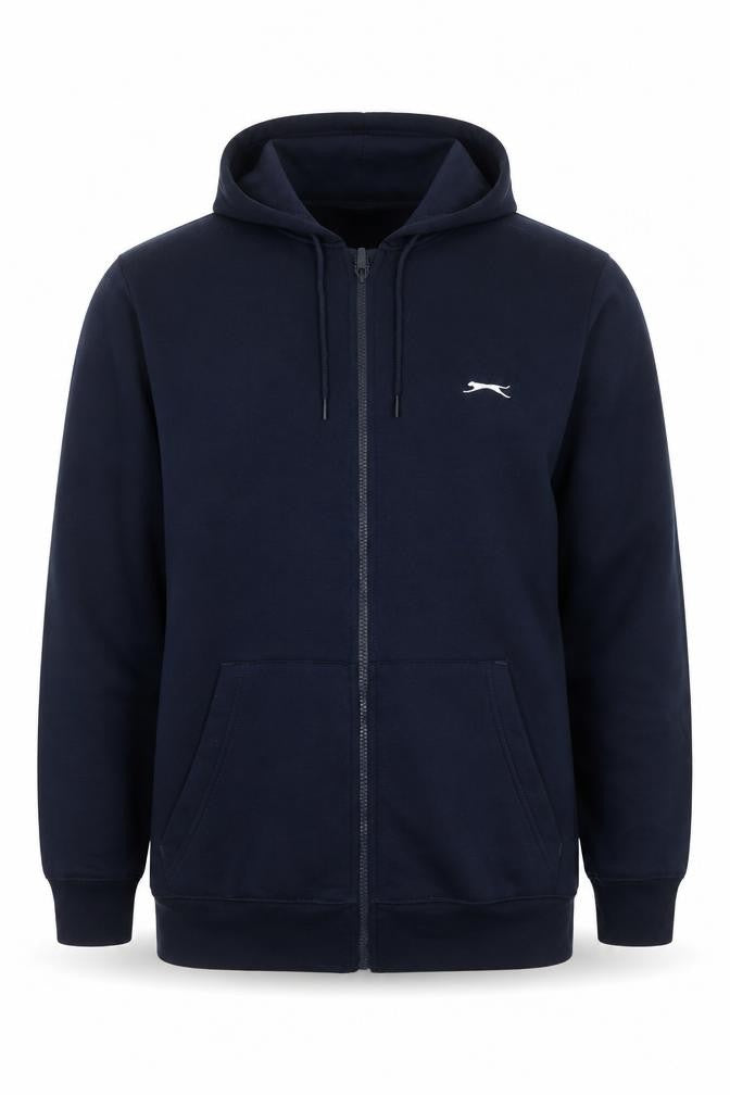 Slazenger Men's Blue Full Zip Hoodie XL Fleece Sweatshirt
