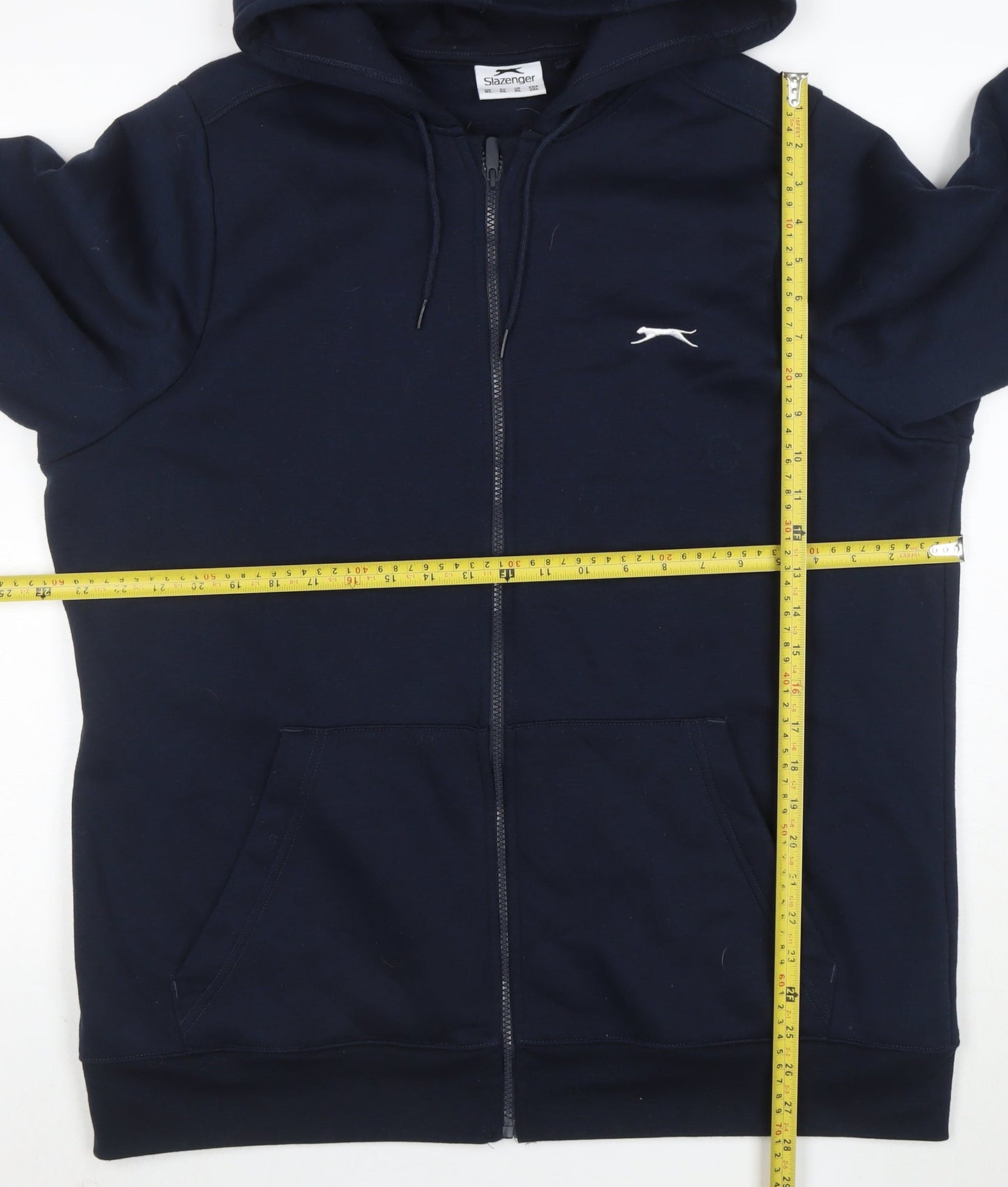 Slazenger Men's Blue Full Zip Hoodie XL Fleece Sweatshirt