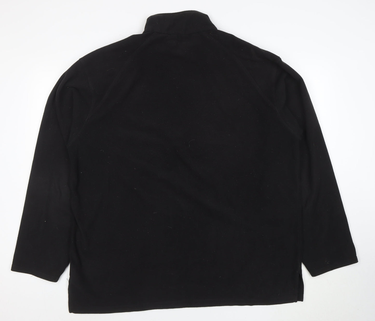 Gelert Men's Black 2XL Fleece 1/2 Zip Pullover Sweatshirt
