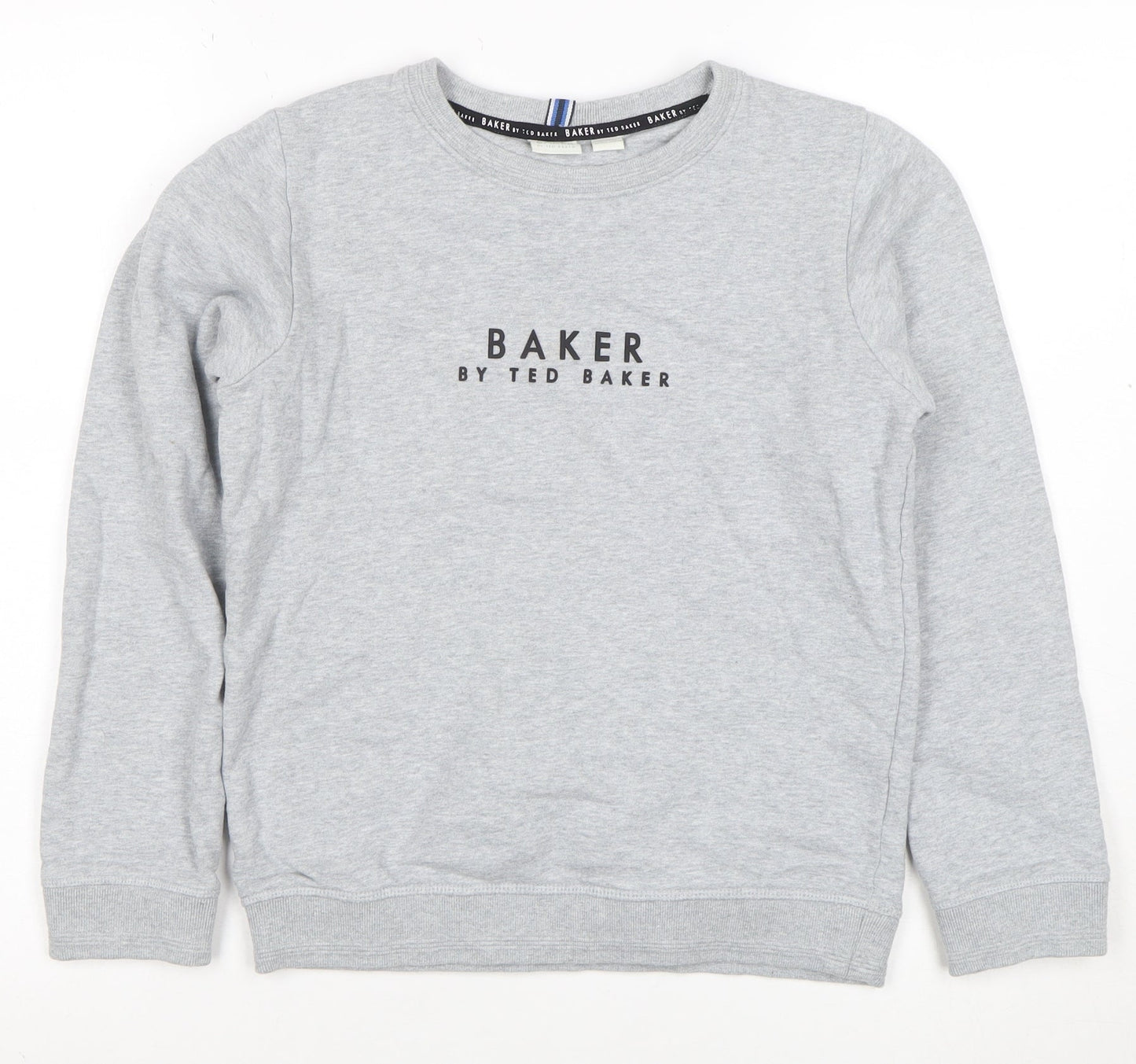 Baker by Ted Baker Boys Grey Logo Sweatshirt 11 Years Cotton Blend