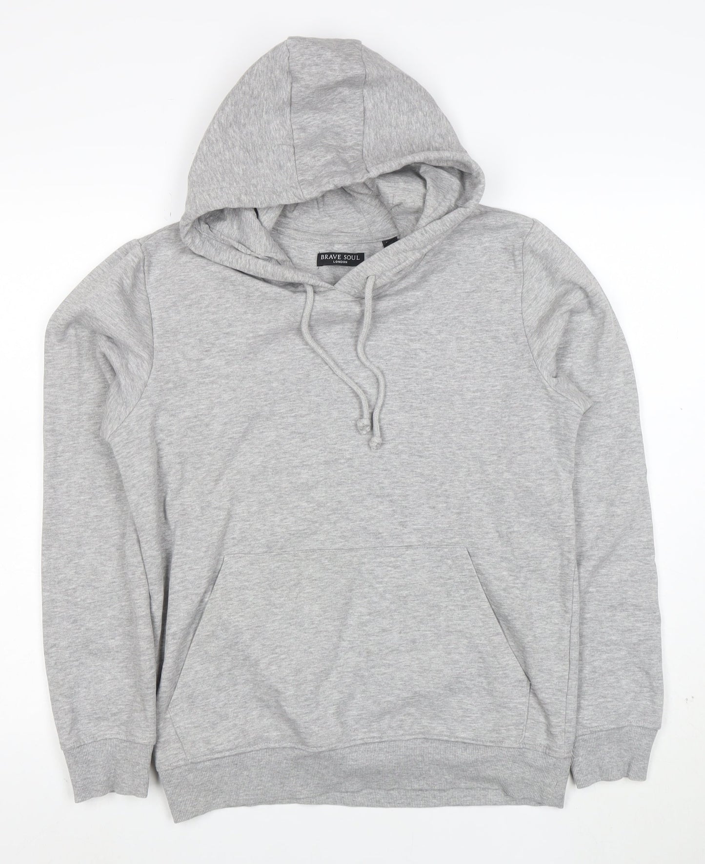 Brave Soul Men’s Grey Pullover Hoodie Size S Regular Fit