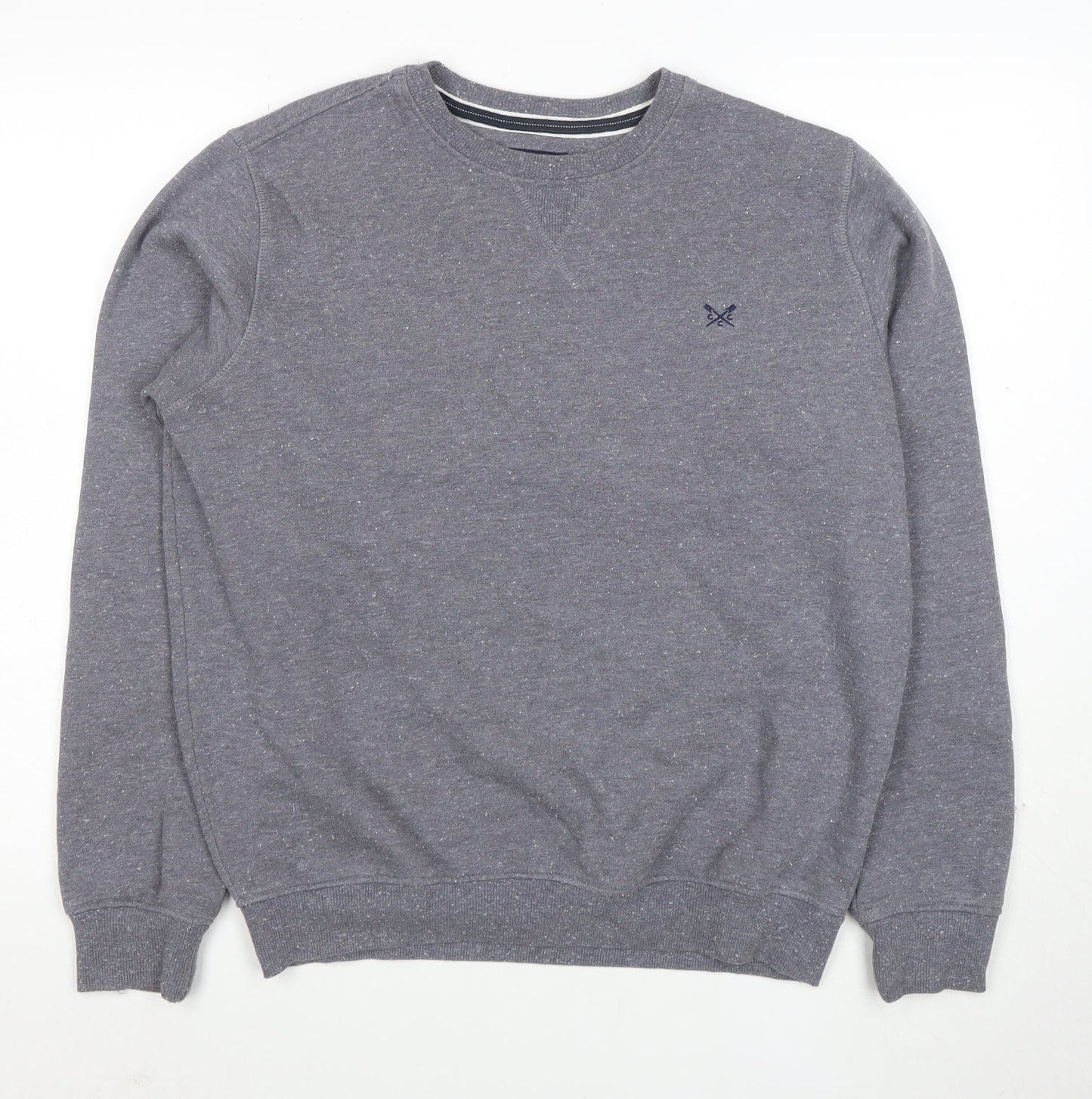 Crew Clothing Company Men's Grey Small Cotton Blend Crew Neck Sweatshirt