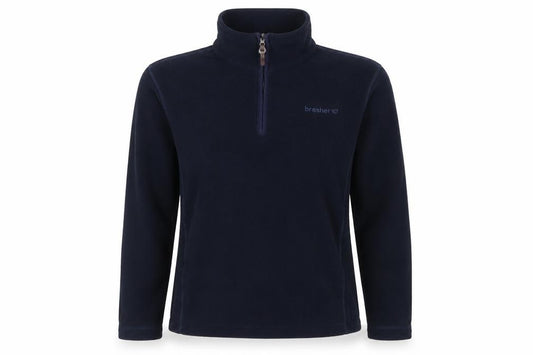 Brasher Womens Navy Fleece 1/2 Zip Pullover Sweatshirt Size M