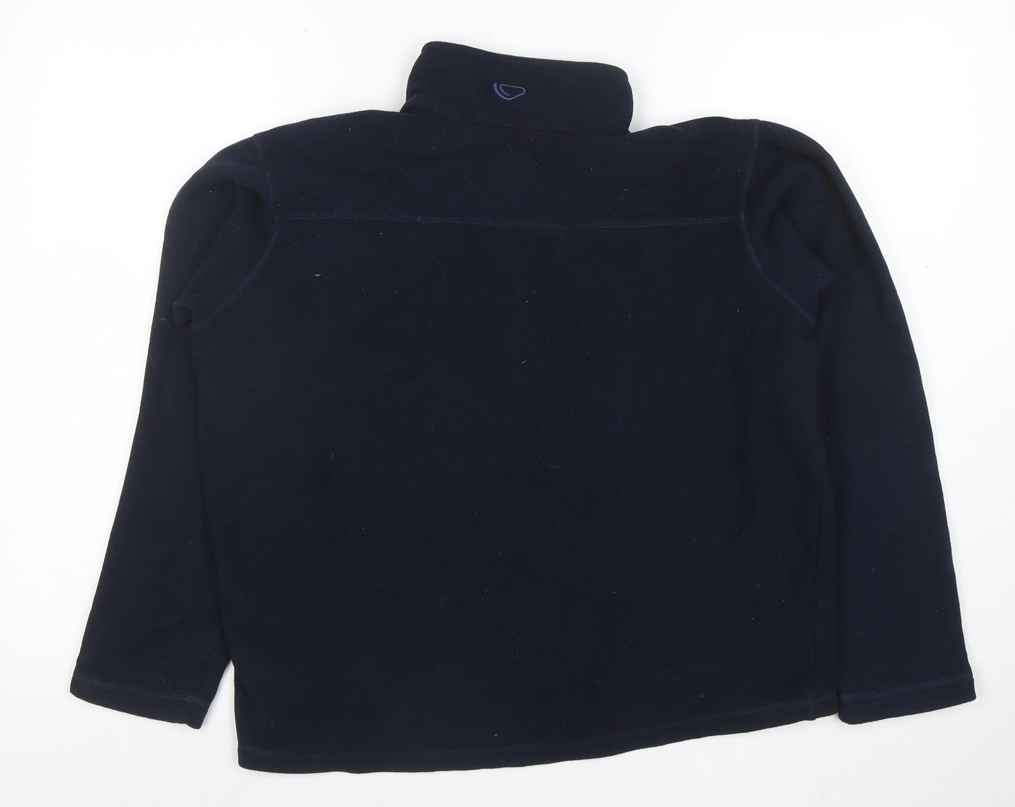 Brasher Womens Navy Fleece 1/2 Zip Pullover Sweatshirt Size M