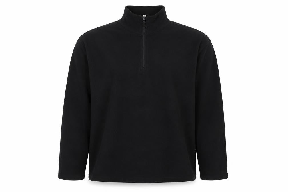 Mountain Warehouse Men's Black Fleece 1/4 Zip Pullover Sweatshirt L