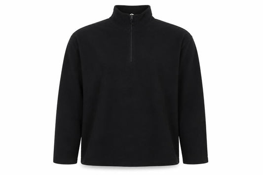Mountain Warehouse Men's Black Fleece 1/4 Zip Pullover Sweatshirt L