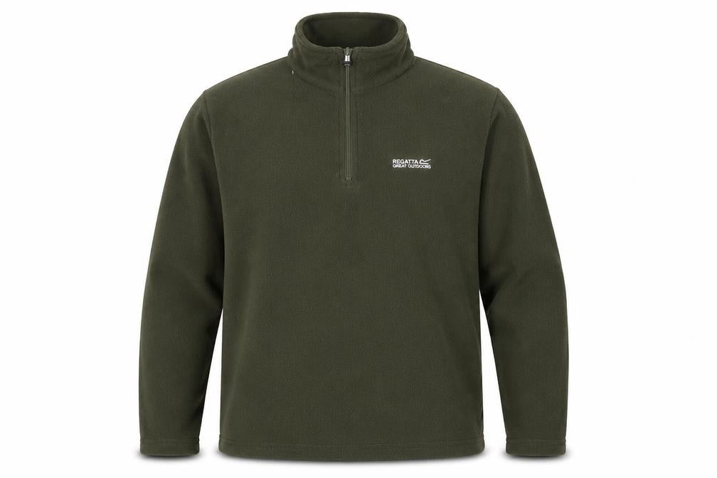 Regatta Mens Green Fleece 1/2 Zip Pullover Sweatshirt Size M