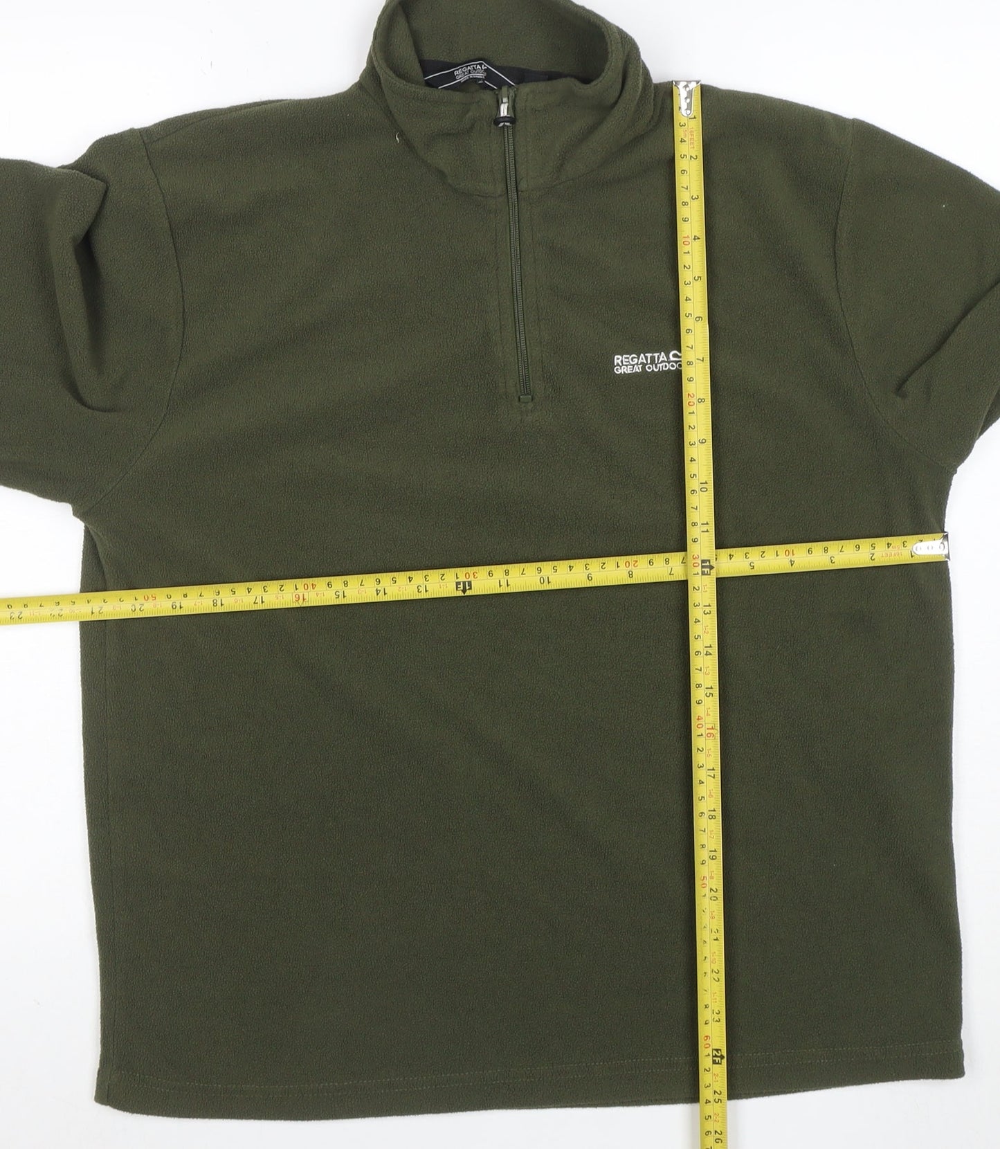 Regatta Mens Green Fleece 1/2 Zip Pullover Sweatshirt Size M