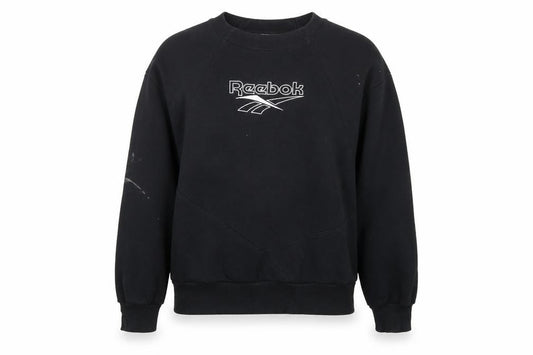 Reebok Classic Women's Black Small Pullover Sweatshirt Logo Crew Neck