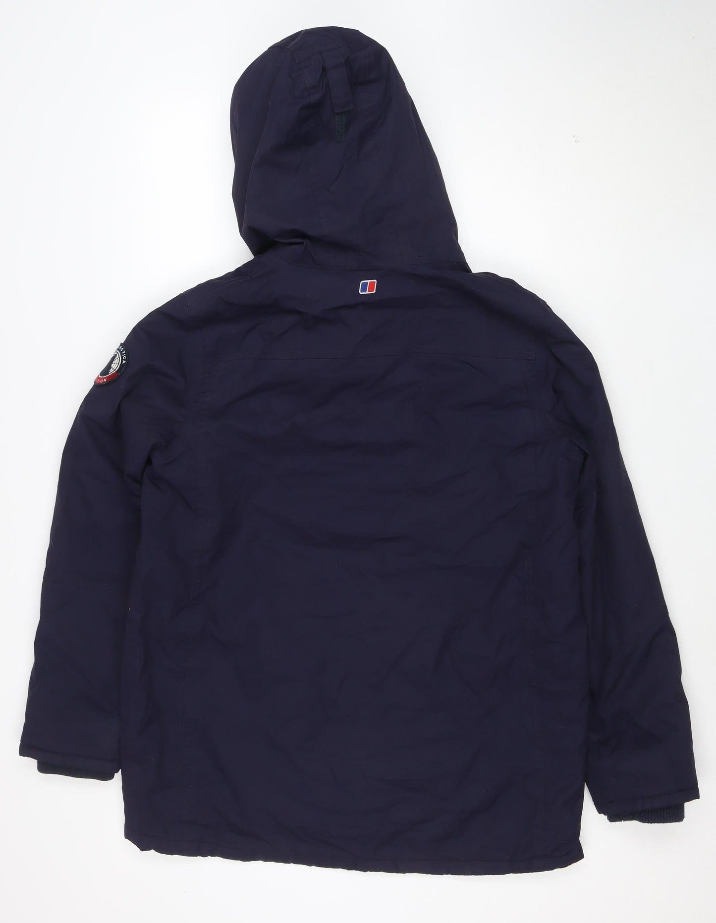 Berghaus Boys Blue Waterproof Hooded Parka Coat 14-15 Years Lined Outdoor