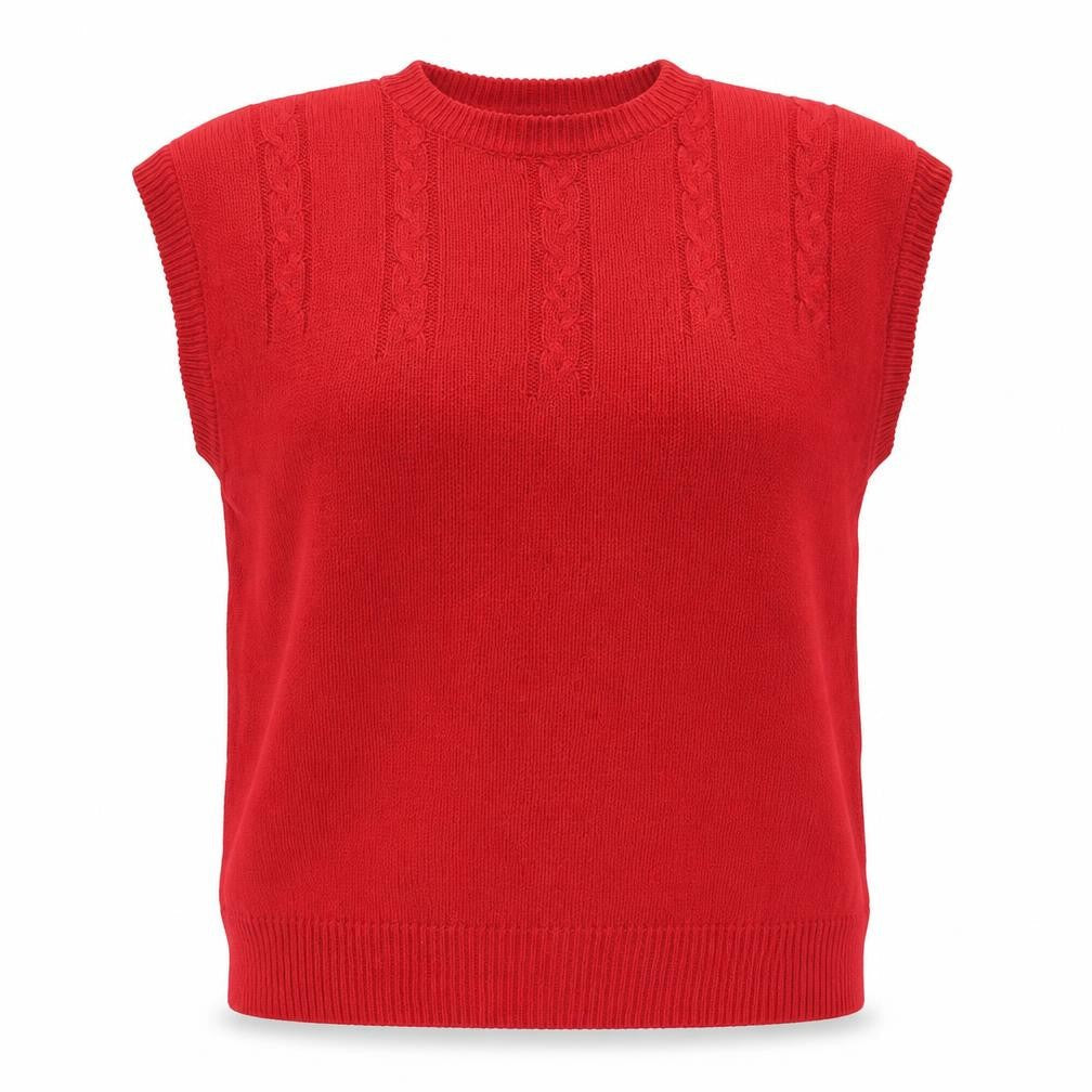 Kathmandu Women's Red Cotton Ramie Knit Sleeveless Vest M