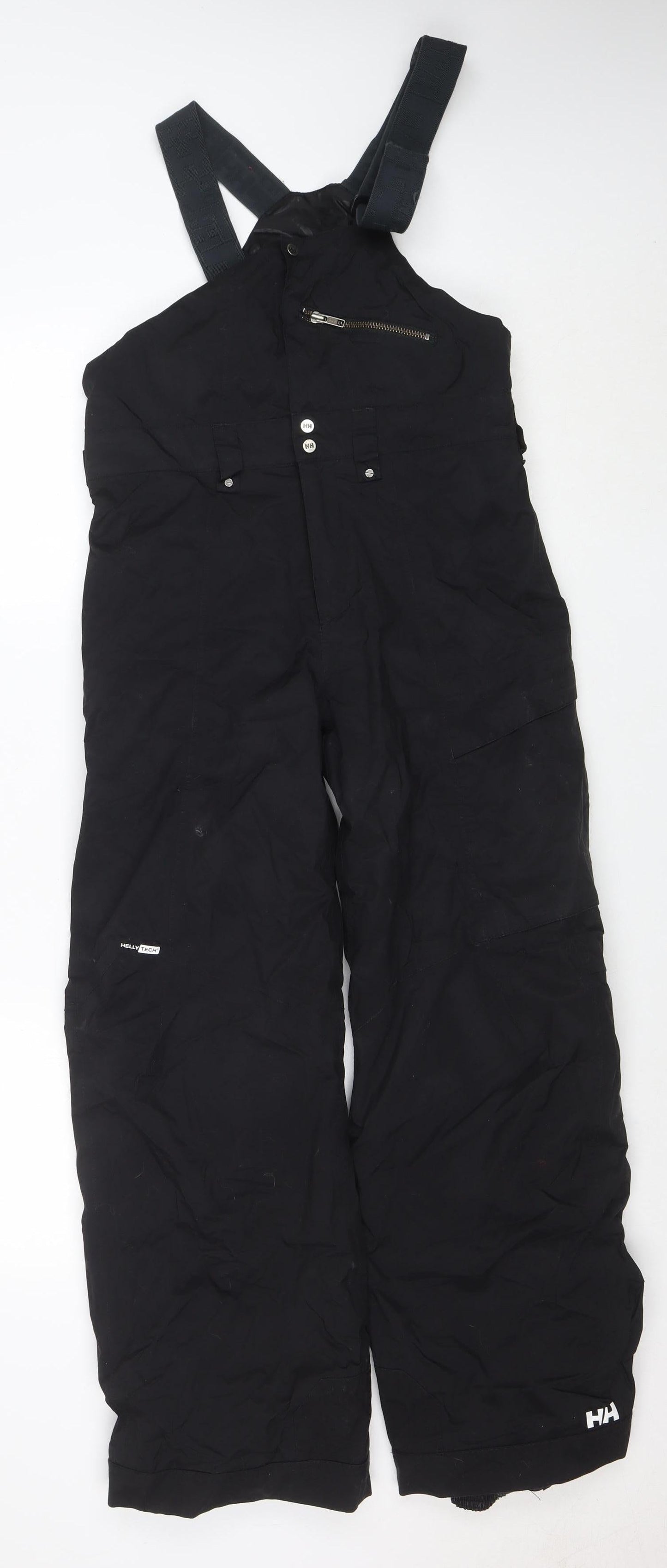 Helly Hansen Boys Black 14 Years Waterproof Ski Salopettes Trousers