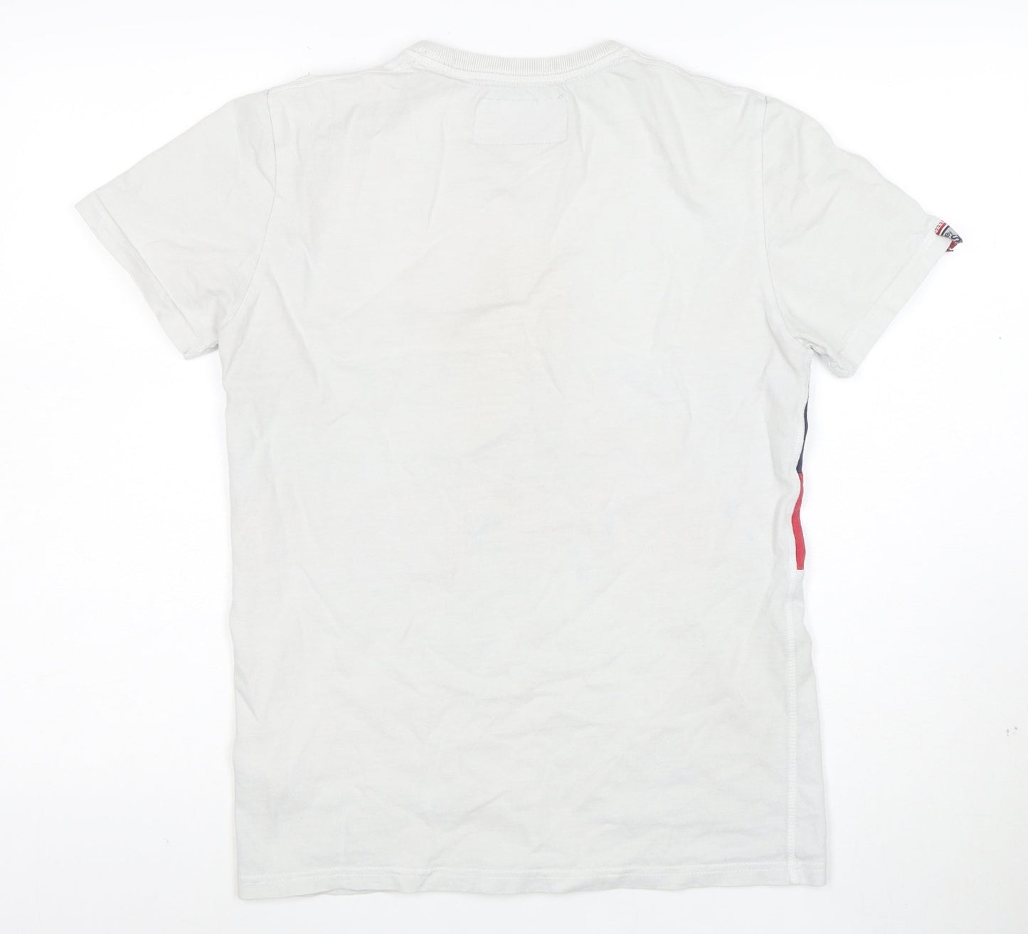Superdry Men's White Colourblock Velodrome T-Shirt Size S