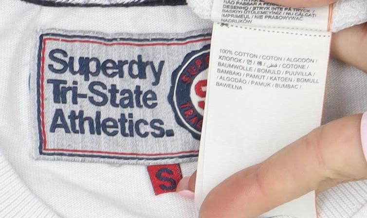 Superdry Men's White Colourblock Velodrome T-Shirt Size S