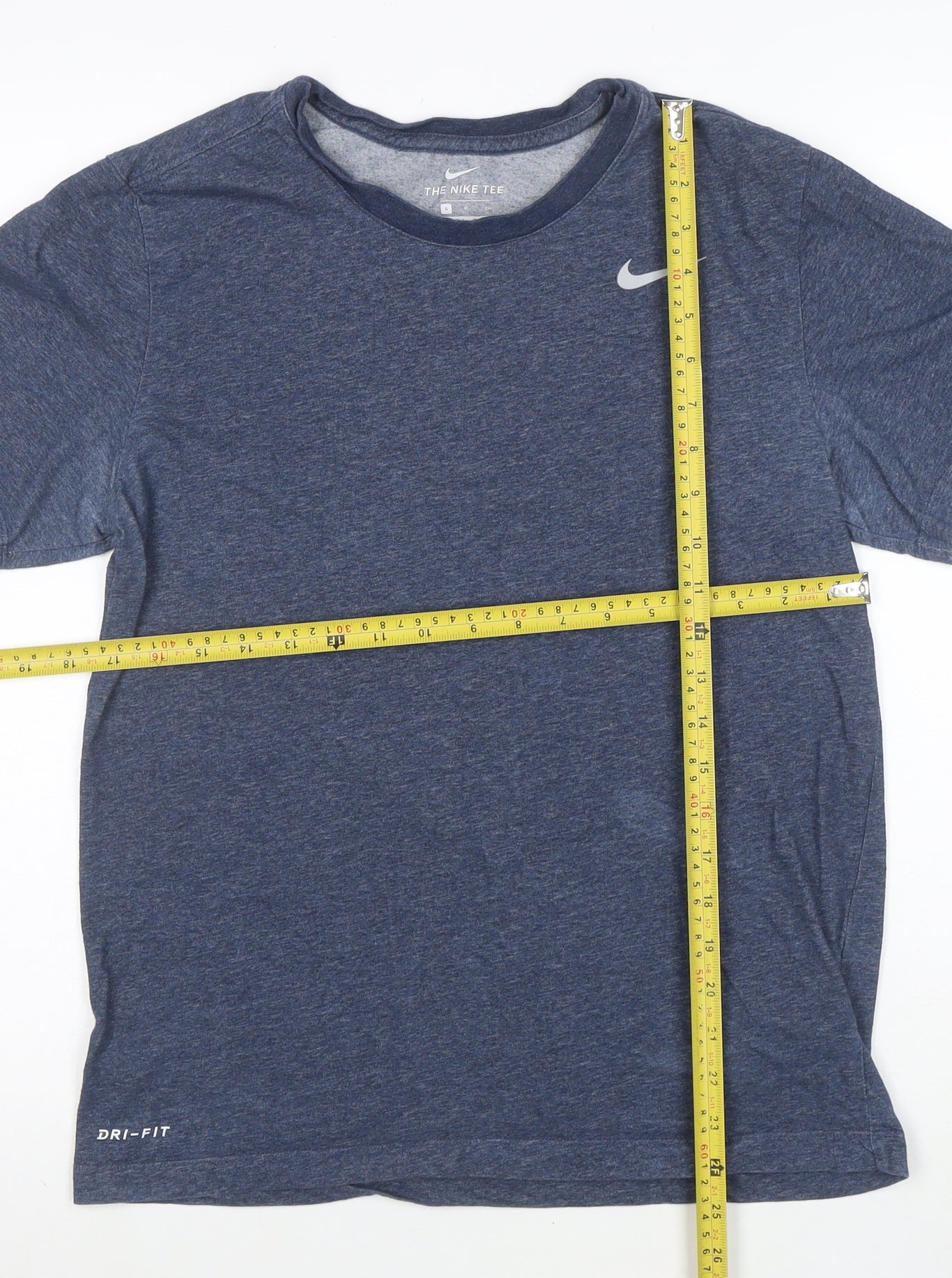 Nike Men's Blue Dri-FIT Crew Neck Sports T-Shirt Size S