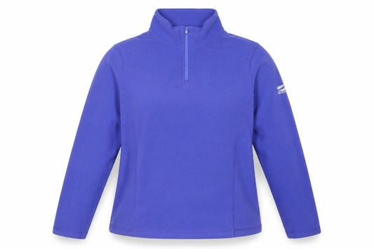 North Cape Womens Blue Size 12 Fleece 1/2 Zip Pullover Sweatshirt