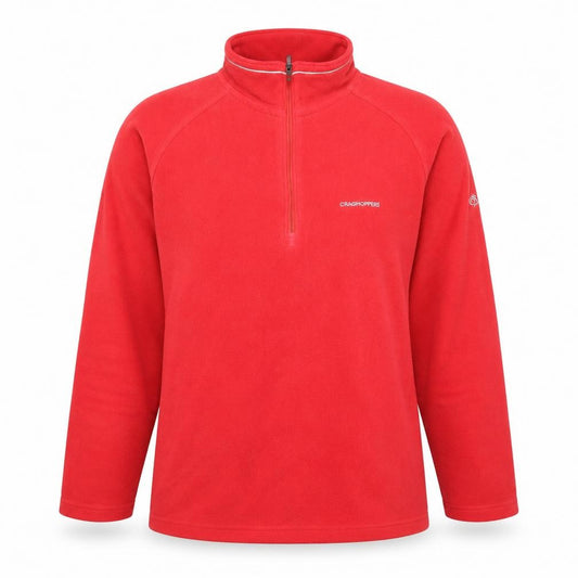 Craghoppers Women Red Fleece 1/4 Zip Pullover Sweatshirt UK 12