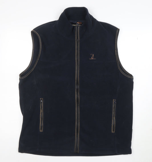 Percussion Men's Blue Fleece Waistcoat XL Outdoor Full Zip Vest