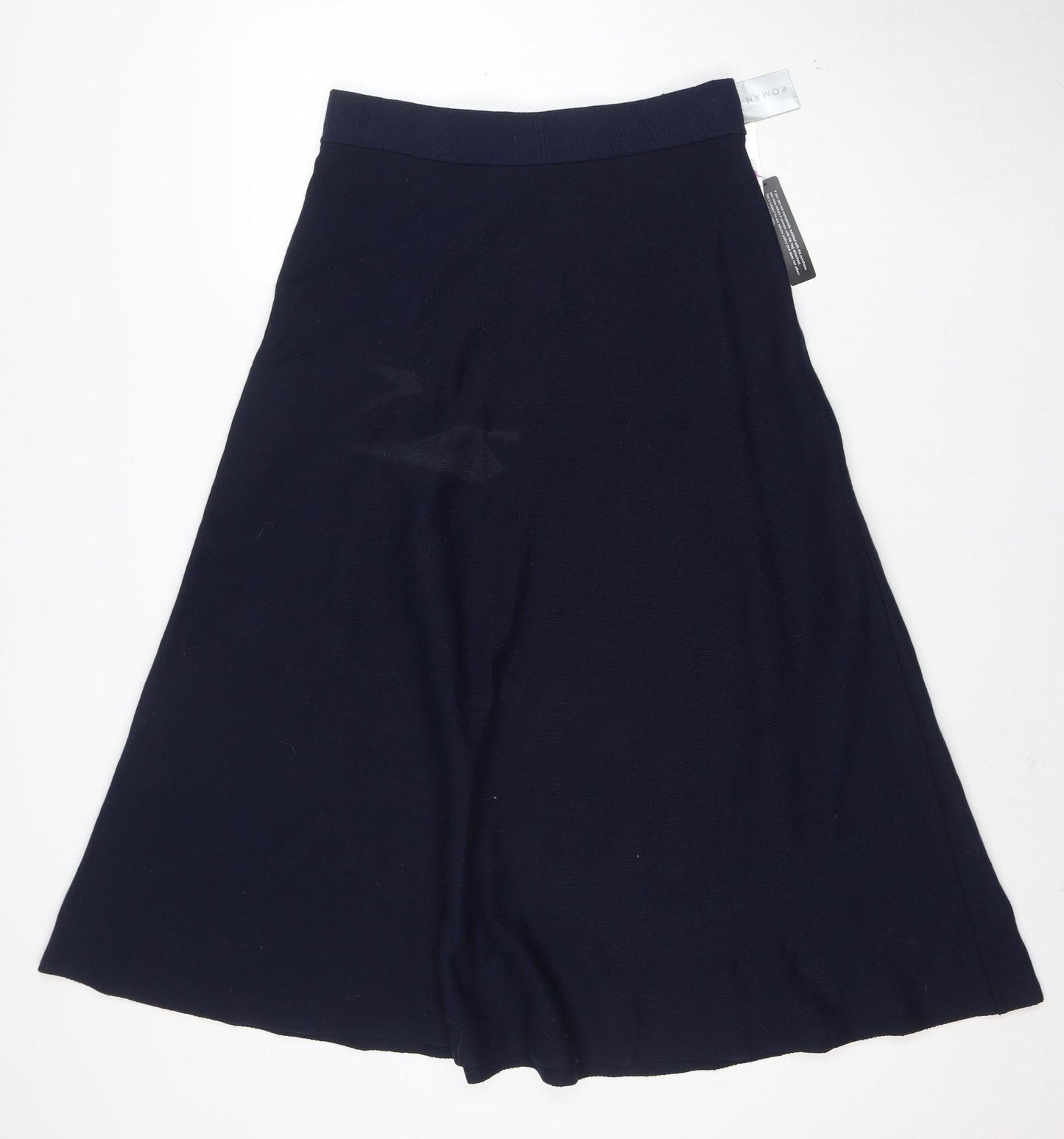 Roman Women’s Blue A-Line Midi Knit Skirt Size 14