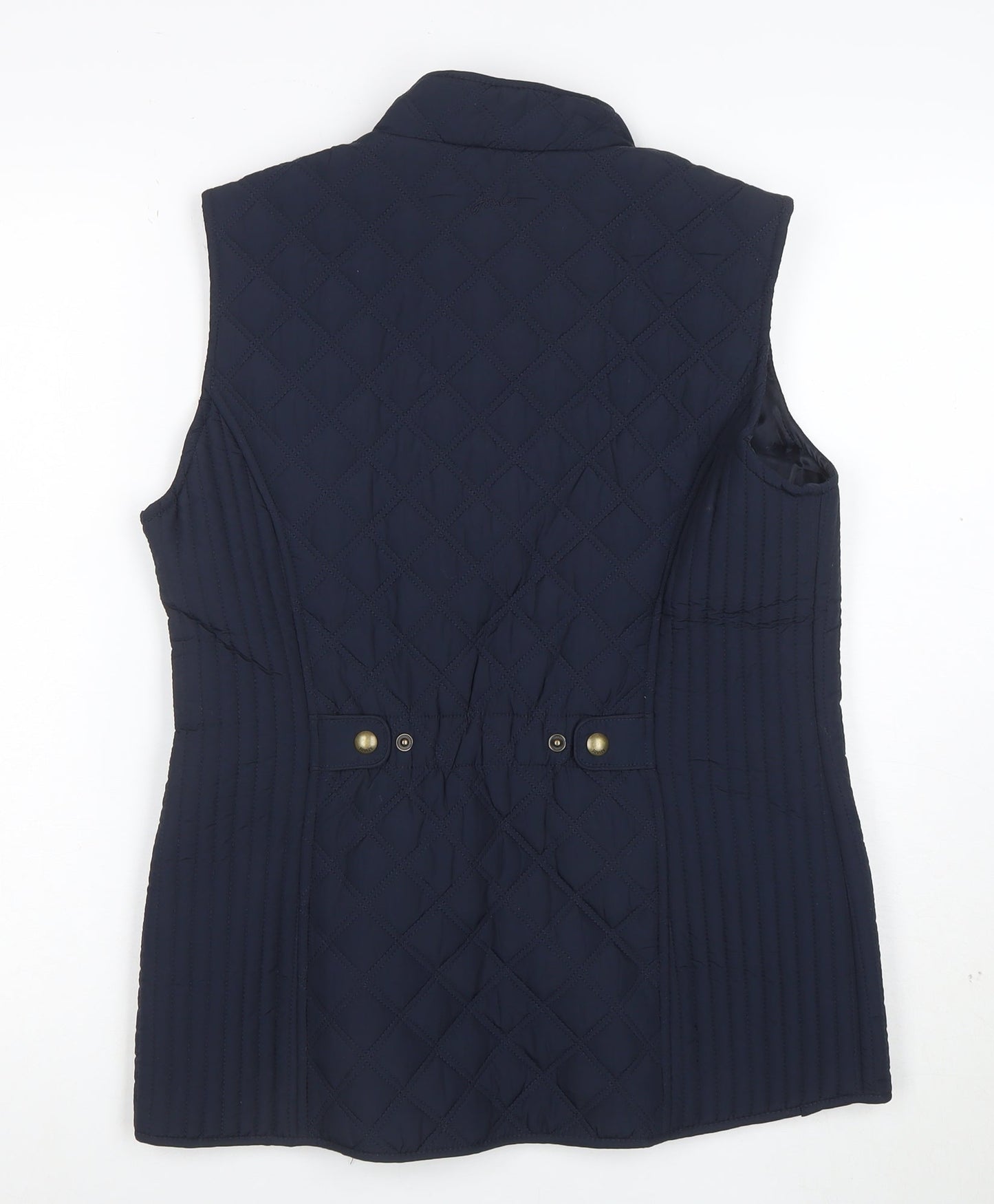 Joules Women's Blue Quilted Waistcoat UK 12 Sleeveless Gilet