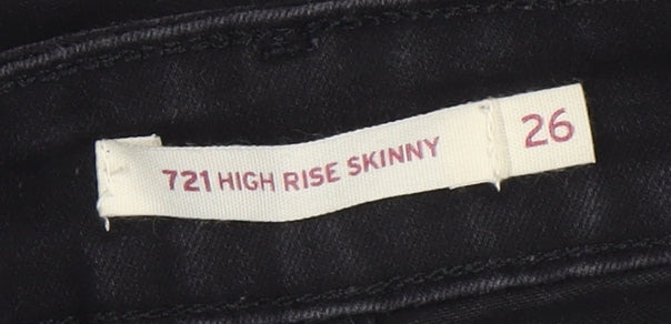 Levi's Women's Black 721 High Rise Skinny Jeans Size 26