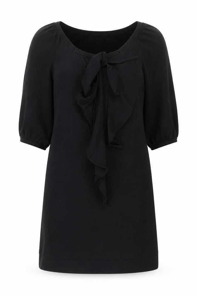 Coast Women’s Black Size 8 Shift Bow Neck Short Dress