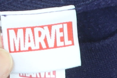 Marvel Men’s Blue Captain America Logo XL Long Sleeve T-Shirt
