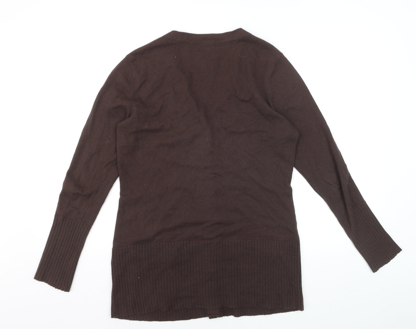 The North Face Womens Brown Cardigan Jumper Medium Wool Blend