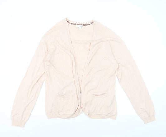 Monsoon Women’s Beige Cotton Blend Long Sleeve Open Cardigan L