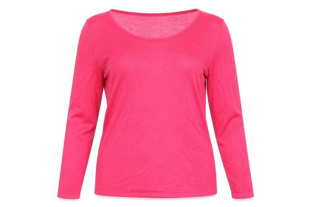 Marks & Spencer Women’s Pink Viscose Scoop Neck Long Sleeve Jumper Size 16
