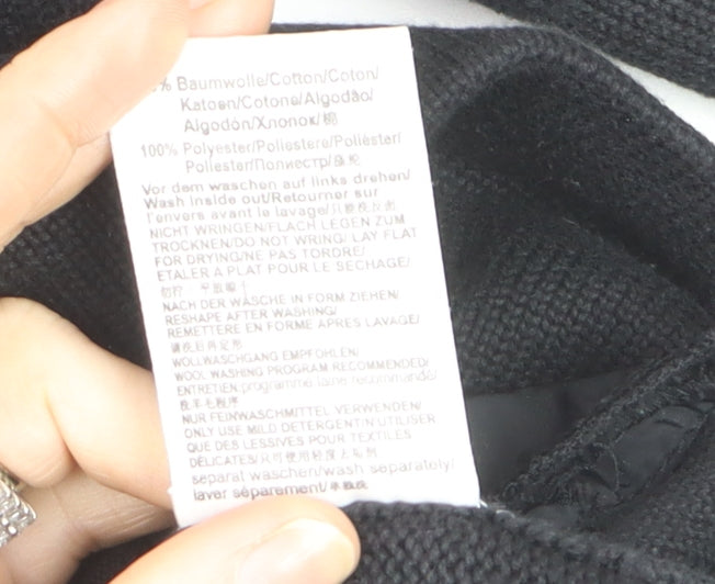 Betty Barclay Women Black Size 16 Full Zip Hoodie Jacket