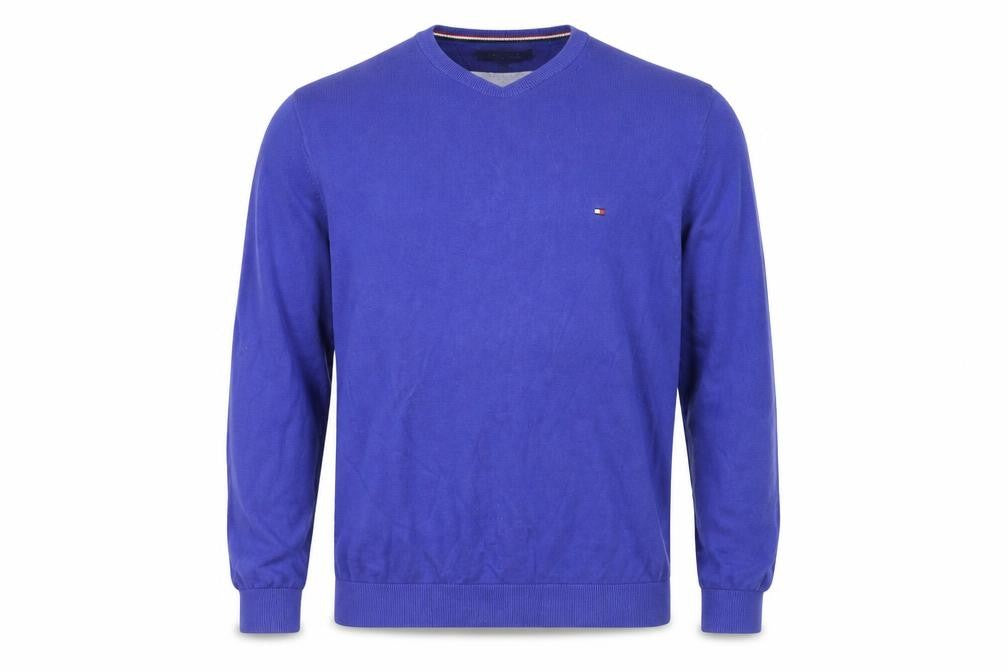 Tommy Hilfiger Men Blue XL Cotton Crew Neck Jumper