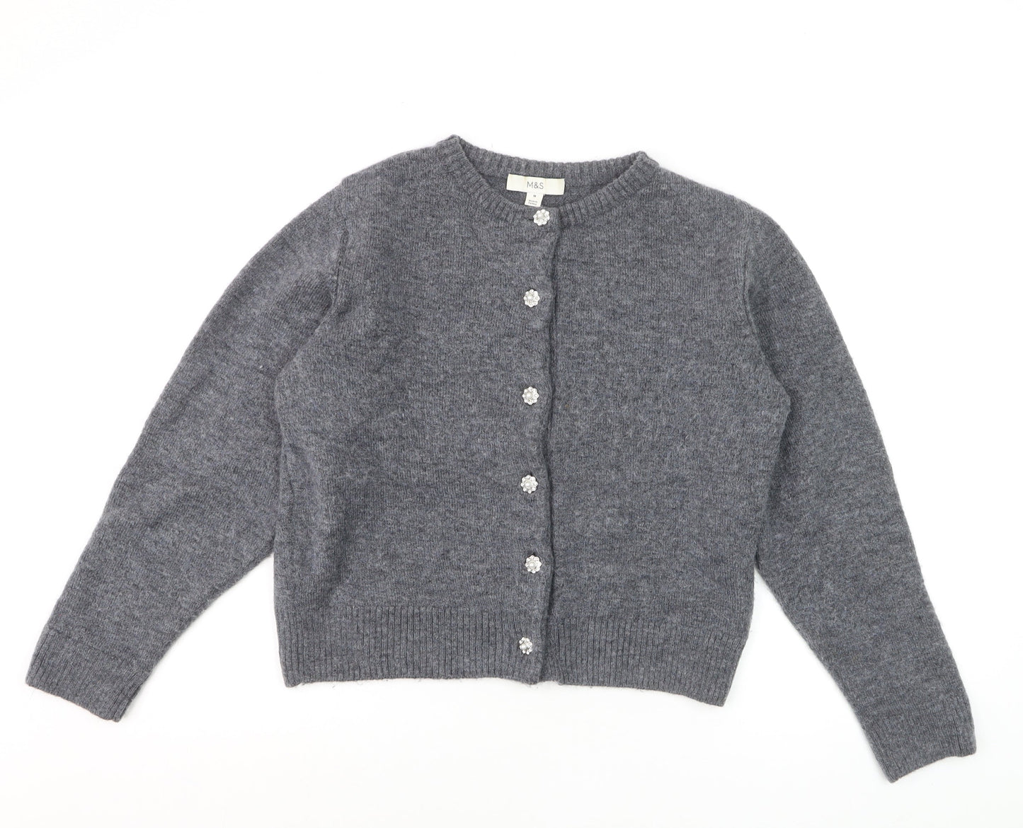 Marks and Spencer Women’s Grey Button Cardigan Knit Jumper Size M
