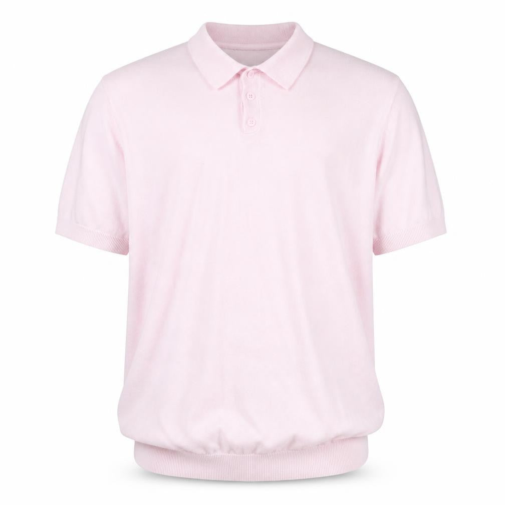 ASOS DESIGN Men's Pink XL Cotton Collared Short Sleeve Polo