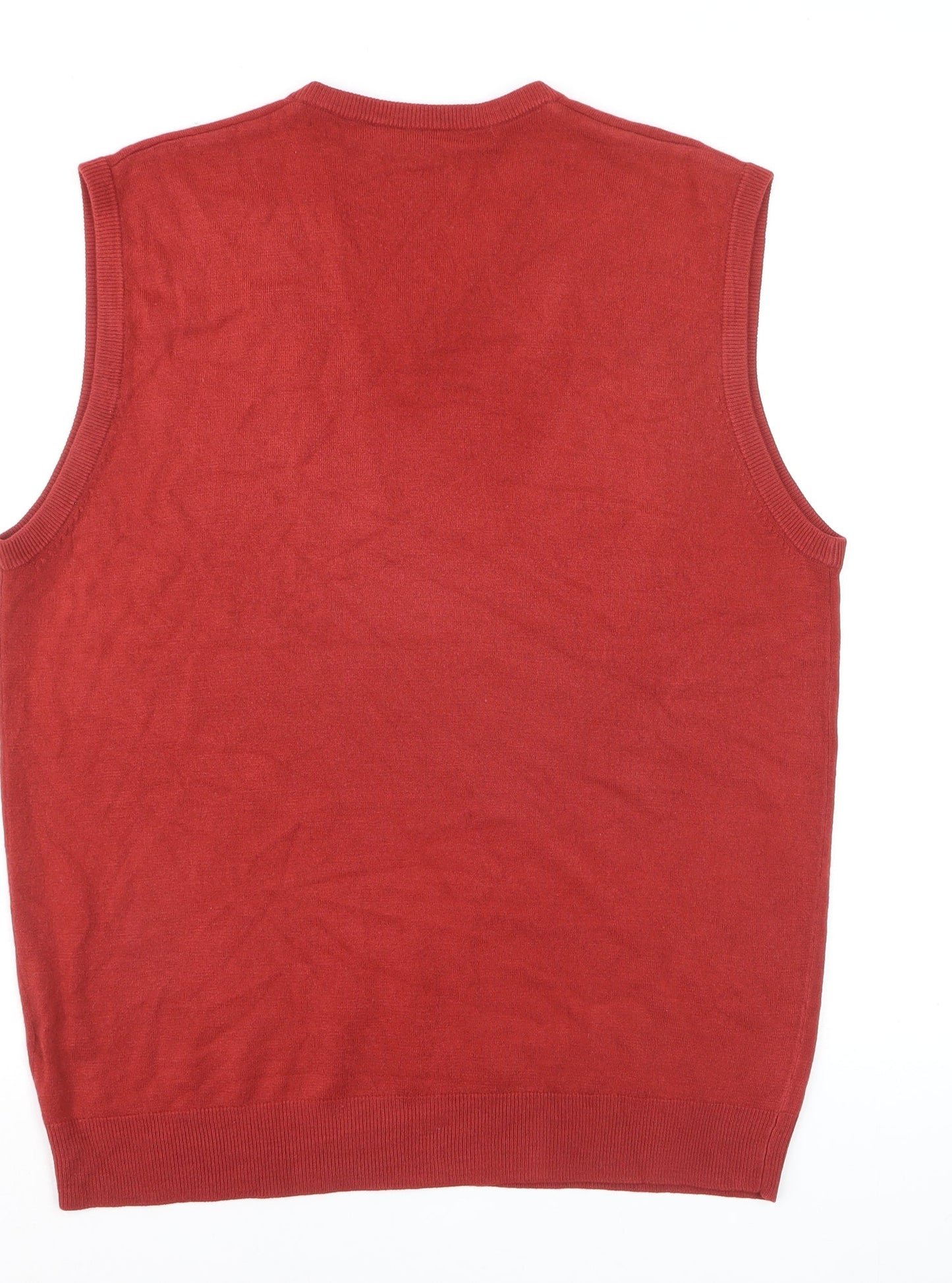 Greenwoods Escape Men’s Red V-Neck Sleeveless Knit Vest L