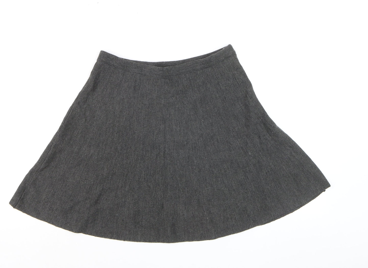 Tahari Women's Grey Wool Blend Knit A-Line Skirt Size S