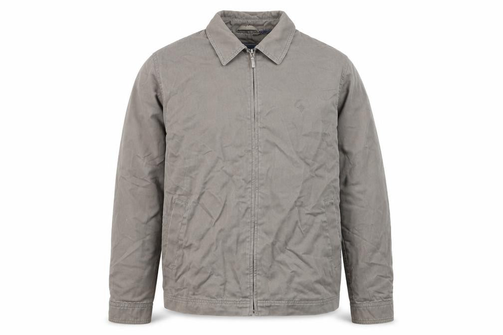 Maine New England Men’s Grey Cotton Twill Full Zip Jacket M