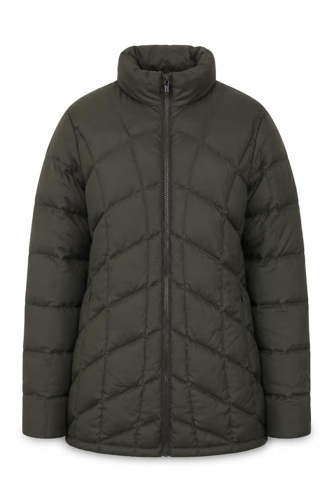 WindRiver Women’s Green Puffer Jacket Small Petite Down Insulated