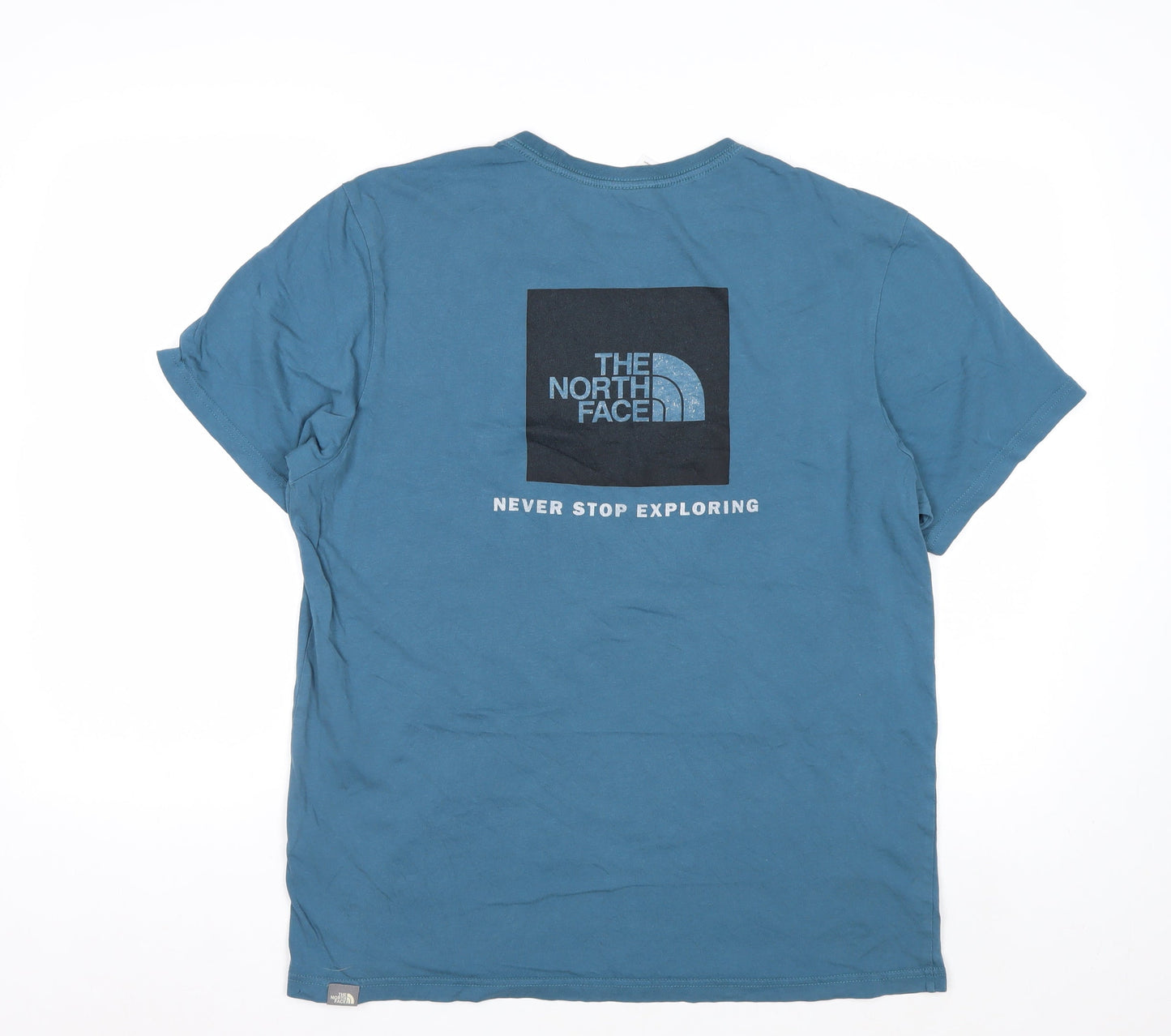 The North Face Men's Blue Cotton Short Sleeve Outdoor T-Shirt Size L